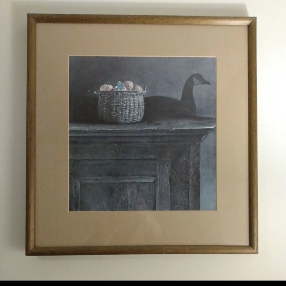 Framed Andrew Wyeth Duck Print Wolf Rivers 1977